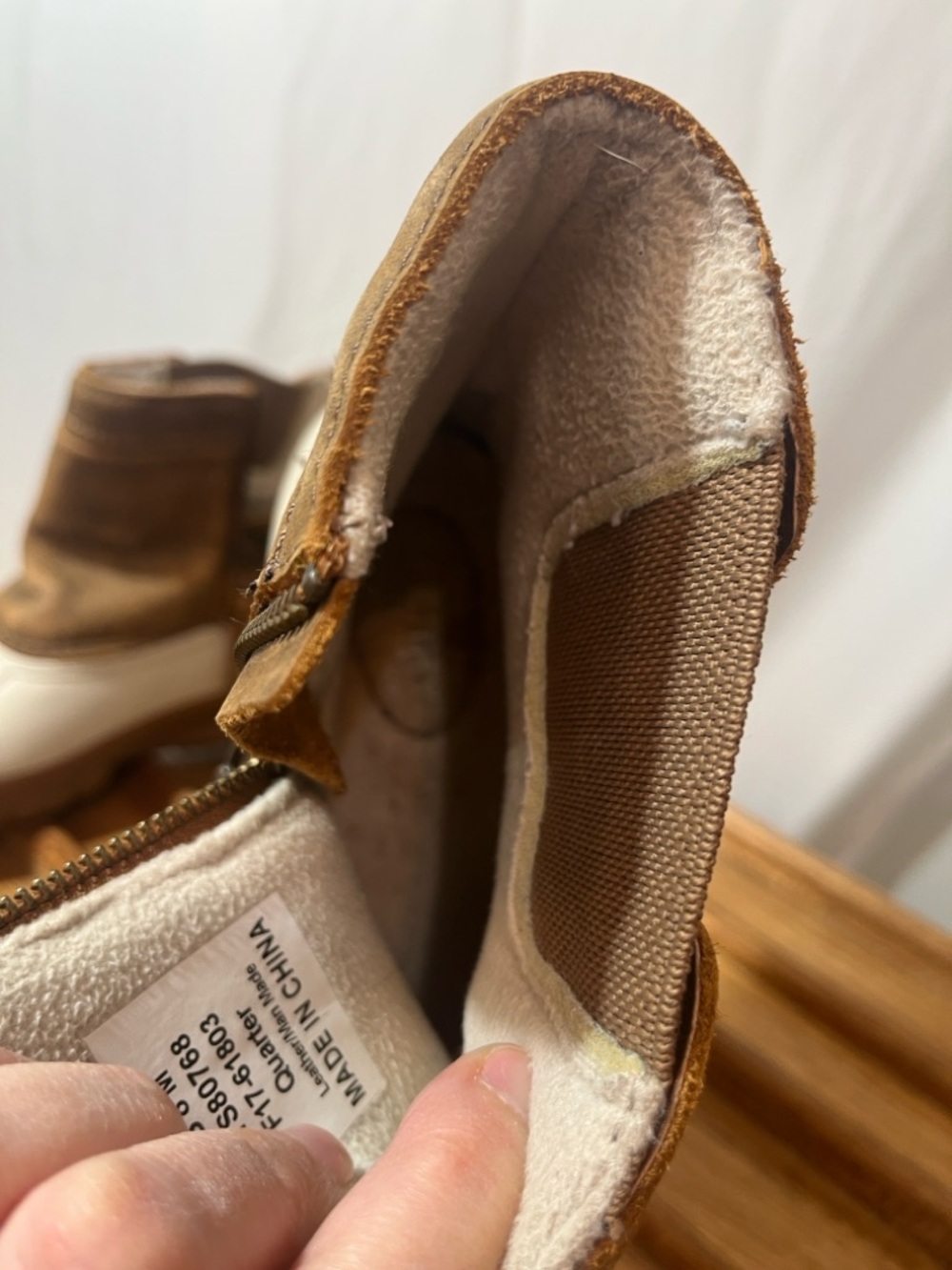 Two-Tone Duck Boots in Tan and Cream womens sperry size 8 - Picture 9 of 14
